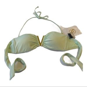Victoria Secret Swim Bikini Top Green S *FLAW* New